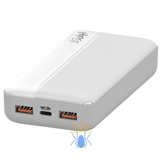 Мобильный аккумулятор Hiper SM20000 20000mAh 12W 2.4A 2xUSB-A/USB-C белый (SM20000 WHITE) фото 3