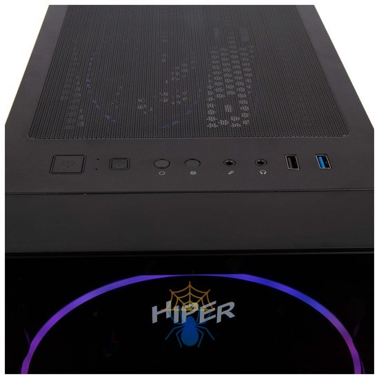 Корпус Hiper BH33 черный без БП ATX 3x120mm 2x140mm 1xUSB2.0 1xUSB3.0 audio bott PSU фото 9