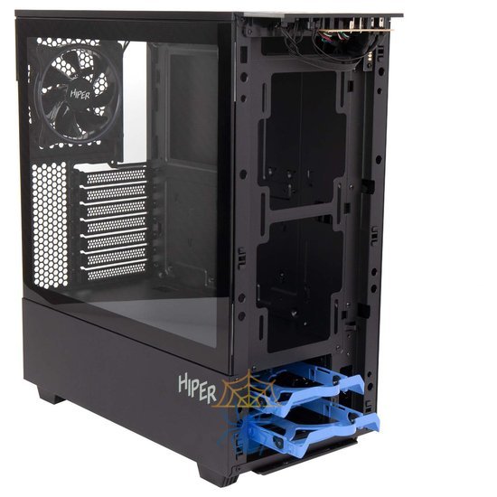 Корпус Hiper PB81 черный без БП ATX 4x120mm 2xUSB2.0 2xUSB3.0 audio bott PSU фото 16