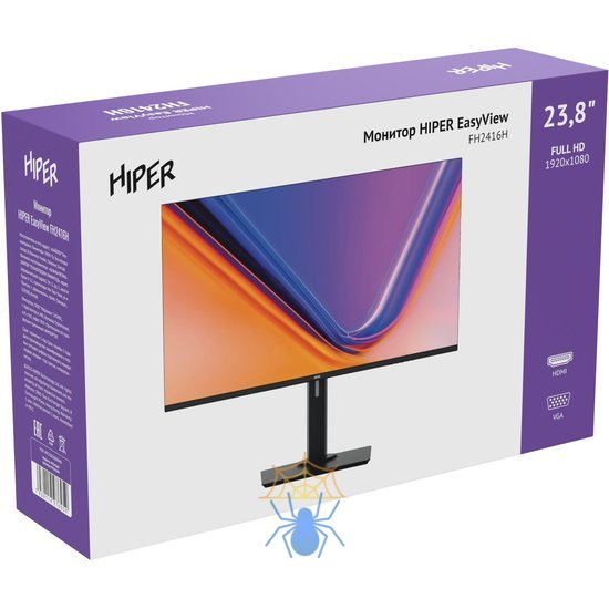 Монитор Hiper 23.8" EasyView FH2416H черный IPS LED 5ms 16:9 HDMI M/M матовая HAS 250cd 178гр/178гр 1920x1080 75Hz FreeSync VGA FHD 3.7кг фото 18