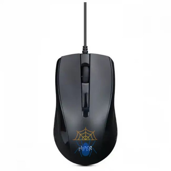 Мышь HIPER WIRED MOUSE OM-1000, USB, 1000dpi, 3but, 1.5m, black фото