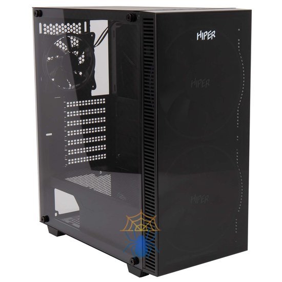 Корпус Hiper BH33 черный без БП ATX 3x120mm 2x140mm 1xUSB2.0 1xUSB3.0 audio bott PSU фото 2