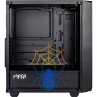 Корпус Hiper BH34-1 черный без БП ATX 5x120mm 2x140mm 2x200mm 1xUSB3.0 audio bott PSU фото 9