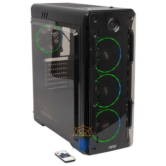 Корпус Hiper OB черный без БП ATX 2x120mm 2xUSB2.0 1xUSB3.0 audio bott PSU фото