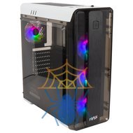 Корпус Hiper M11 FRGB-WT черный без БП ATX 2x120mm 1xUSB2.0 1xUSB3.0 audio bott PSU фото