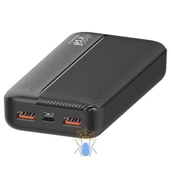 Мобильный аккумулятор Hiper SM20000 20000mAh 12W 2.4A 2xUSB-A/USB-C черный (SM20000 BLACK) фото 3