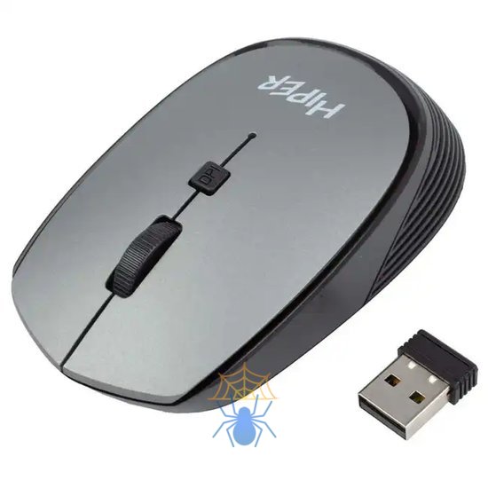 Мышка HIPER WIRELESS MOUSE HOMW-081 GREY фото 2