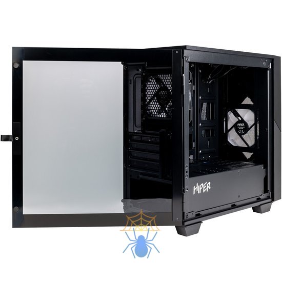 Корпус Hiper CYCLOPS BR черный без БП mATX 6x120mm 1xUSB2.0 1xUSB3.0 audio bott PSU фото 7