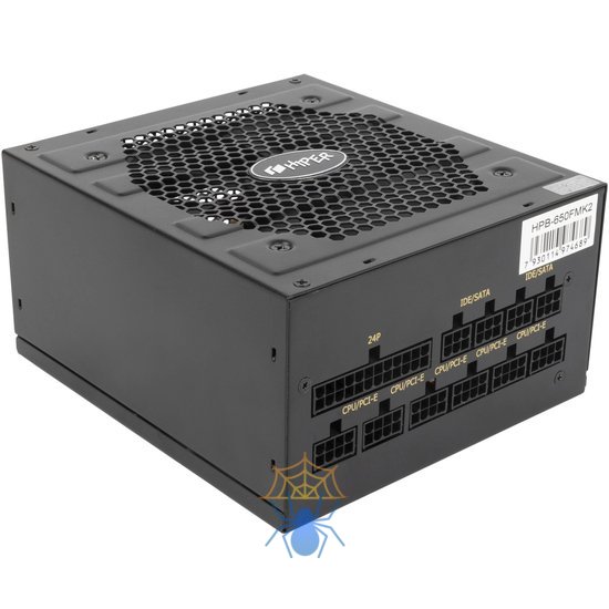 Блок питания Hiper ATX 650W HPB-650FMK2 80+ gold (20+4pin) APFC 120mm fan 6xSATA Cab Manag RTL фото