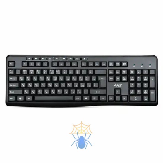 Клавиатура HIPER WIRED KEYBOARD OK-2200, USB, 113, 1.5m, black фото