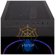 Корпус Hiper BH33 черный без БП ATX 3x120mm 2x140mm 1xUSB2.0 1xUSB3.0 audio bott PSU фото 9