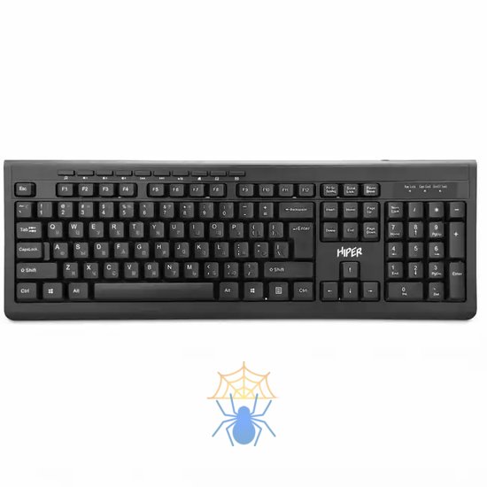 Клавиатура HIPER WIRED KEYBOARD OK-2000, USB, 114, 1.5m, black фото