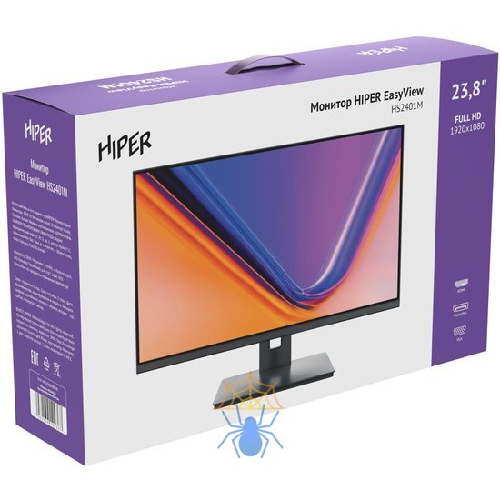 Монитор Hiper 23.8" EasyView HS2401M черный IPS LED 5ms 16:9 HDMI M/M матовая 250cd 178гр/178гр 1920x1080 75Hz FreeSync VGA DP FHD 3.5кг фото 5