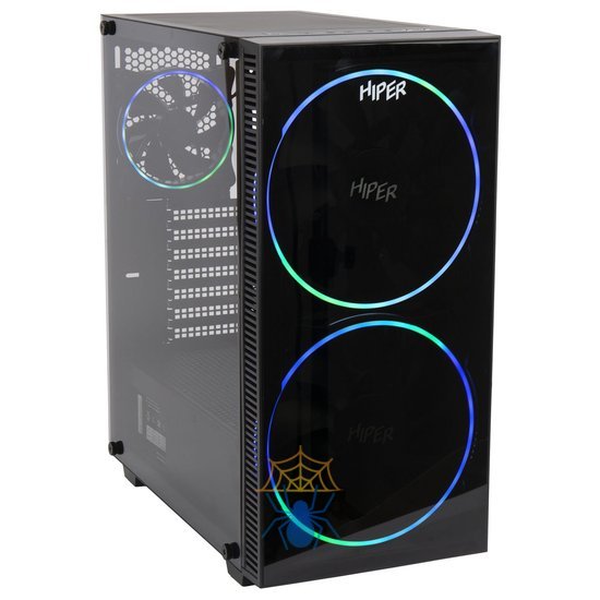 Корпус Hiper BH33 черный без БП ATX 3x120mm 2x140mm 1xUSB2.0 1xUSB3.0 audio bott PSU фото