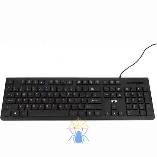 Клавиатура HIPER WIRED KEYBOARD OK-4000, USB, 104, 1.5m, black фото