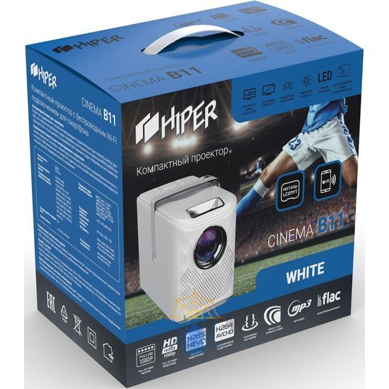 Проектор Hiper Cinema B11 White LCD 3700Lm (1280x720) 2000:1 ресурс лампы:50000часов 2xUSB typeA 1xHDMI 1.7кг фото 4