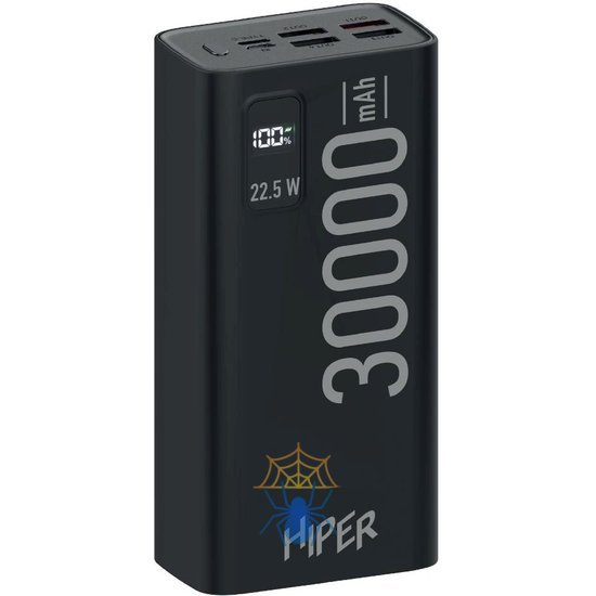 Мобильный аккумулятор Hiper EP 30000mAh QC/PD 3A 4xUSB-A/USB-C черный (EP 30000 BLACK) фото