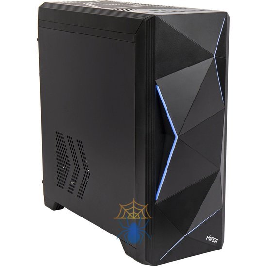 Корпус Hiper A68 черный без БП mATX 1x80mm 1x92mm 2xUSB2.0 1xUSB3.0 audio фото