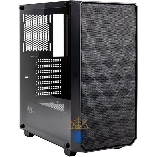 Корпус Hiper BH34-1 черный без БП ATX 5x120mm 2x140mm 2x200mm 1xUSB3.0 audio bott PSU фото 2