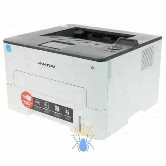 Лазерный монохромный принтер Pantum P3308DW, Printer, Mono laser, A4, 33 ppm (max 60000 p/mon), 350 MHz, 1200x1200 dpi, 256 MB RAM, PCL/PS, Duplex, paper tray 250 pages, USB, LAN, WiFi, start. cartridge 6000 pages фото