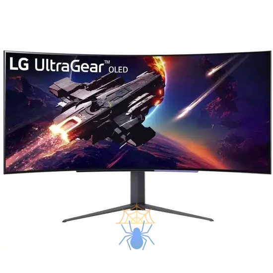 Монитор LG 44.5" (113.03см) UltraGear 45GR95QE-B черный OLED LED 21:9 HDMI матовая HAS Piv 1500000:1 1000cd 178гр/178гр 3440x1440 240Hz G-Sync FreeSync Premium DP SPDIF WQ USB 10.9кг фото