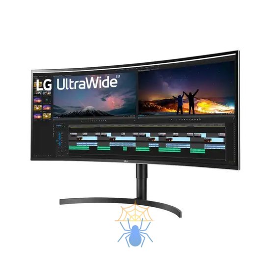 Монитор LG 38" 38WN75C-B IPS LED изогнутый, 3840x1600, 5ms, 178°/178°, 300cd/m2, 1000:1, 2*HDMI, DP, 75Hz, HDR10, HAS, Black фото 2