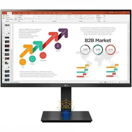 Монитор LCD 27'' [16:9] 1920х1080(FHD) IPS, nonGLARE, 60 Hz, 200 cd/m2, H178°/V178°, 700:1, 16.7M, 5ms, VGA, HDMI, DP, Height adj, Pivot, Tilt, Swivel, 2Y, Black фото 2