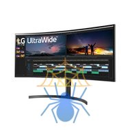 Монитор LG 38" 38WN75C-B IPS LED изогнутый, 3840x1600, 5ms, 178°/178°, 300cd/m2, 1000:1, 2*HDMI, DP, 75Hz, HDR10, HAS, Black фото 2