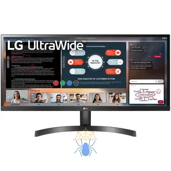 Монитор LG 34" 34WL50S-B IPS LED, 2560x1080, 5ms, 300cd/m2, Mega DCR, 178°/178°, 2*HDMI, HDR10, 75Hz, колонки, AMD FreeSync, Tilt, VESA, Black фото 2