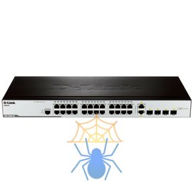 24-Port 10/100Mbps + 2 Combo 1000BASE-T/SFP + 2 SFP L2 Management Switch 16K MAC address, 4K of 802,1Q VLAN Support, QoS support фото