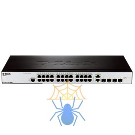 24-Port 10/100Mbps + 2 Combo 1000BASE-T/SFP SFP L2 Management Switch 16K MAC address, 4K of 802,1Q VLAN Support, QoS support Refurbished D-Link DES-3200-28_RFB/B1 фото