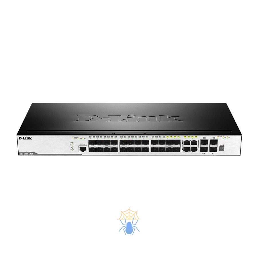 26-Port Management L2 Gigabit Switch 20-Port 10/100/1000 Base-T + 4 Combo 10/100/1000BASE-T/SFP ports 2-Port 10G SFP+, Mana D-Link DGS-3000-28SC/DC фото 4