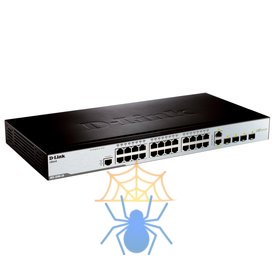 24-Port 10/100Mbps + 2 Combo 1000BASE-T/SFP SFP L2 Management Switch 16K MAC address, 4K of 802,1Q VLAN Support, QoS support Refurbished D-Link DES-3200-28_RFB/B1 фото 2