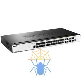 26-Port Management L2 Gigabit Switch 20-Port 10/100/1000 Base-T + 4 Combo 10/100/1000BASE-T/SFP ports 2-Port 10G SFP+, Mana D-Link DGS-3000-28SC/DC фото 5