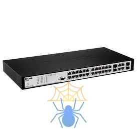 24-Port 10/100Mbps + 2 Combo 1000BASE-T/SFP SFP L2 Management Switch 16K MAC address, 4K of 802,1Q VLAN Support, QoS support Refurbished D-Link DES-3200-28_RFB/B1 фото 8