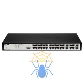 24-Port 10/100Mbps + 2 Combo 1000BASE-T/SFP SFP L2 Management Switch 16K MAC address, 4K of 802,1Q VLAN Support, QoS support Refurbished D-Link DES-3200-28_RFB/B1 фото 7