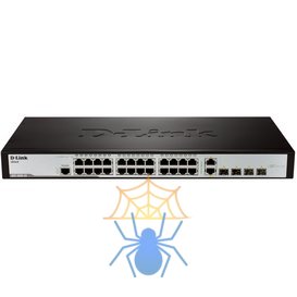 24-Port 10/100Mbps + 2 Combo 1000BASE-T/SFP SFP L2 Management Switch 16K MAC address, 4K of 802,1Q VLAN Support, QoS support Refurbished D-Link DES-3200-28_RFB/B1 фото 4