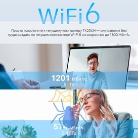 Wi-Fi адаптер 1800MBPS PCIE ARCHER TX20UH TP-LINK фото 5