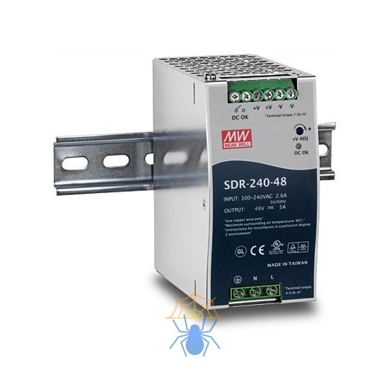 Блок питания MeanWell SDR-240-48 купить в интернет-магазине | Низкие ...