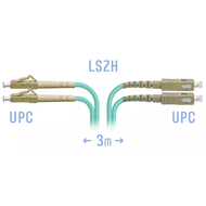 Патчкорд оптический SNR SNR-PC-LC/UPC-SC/UPC-MM-DPX-3m