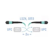 Патч-корд оптический SNR SNR-PC-MPO/UPC-MPO/UPC-FF-MM-12F-2m