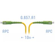Патчкорд оптический SNR-PC-SC/APC-A SM 10 м сверхгибкое волокно SNR SNR-PC-SC/APC-A 10m