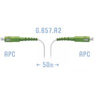 Патчкорд оптический FTTH SC/APC кабель 604-02-01W 50 метров SNR SNR-PC-FTTH-SC/APC-C-50m