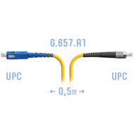 Патчкорд оптический FC/UPC-SC/UPC SM G.657.A1 0, 5 метра SNR SNR-PC-FC/UPC-SC/UPC-A-05m