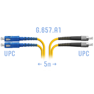 Патчкорд оптический FC/UPC-SC/UPC SM G.657.A1 Duplex 5 метров SNR SNR-PC-FC/UPC-SC/UPC-DPX-A-5m