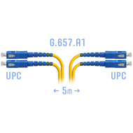 Патчкорд оптический SC/UPC SM G.657.A1 Duplex 5 метров SNR SNR-PC-SC/UPC-DPX-A-5m