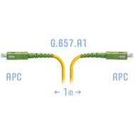 Патчкорд оптический SC/APC SM G.657.A1 1 метр SNR SNR-PC-SC/APC-A-1m