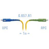 Патчкорд оптический SC/UPC-SC/APC SM G.657.A1 1 метр SNR SNR-PC-SC/UPC-SC/APC-A-1m