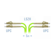 Патчкорд оптический LC/UPC-LC/UPC MM (OM5) Duplex 5 метров 2мм SNR SNR-PC-LC/UPC-MM5-DPX-5m (2,0)