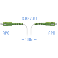 Патчкорд оптический FTTH SC/APC кабель 604-02-01W 100 метров SNR SNR-PC-FTTH-SC/APC-C-100m